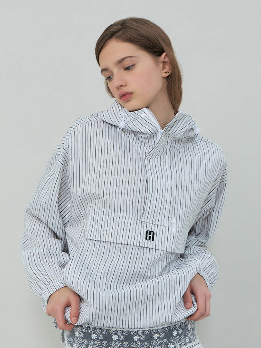 Grove 25Ss Elio Stripe Anorak Jumper (White Stripe)