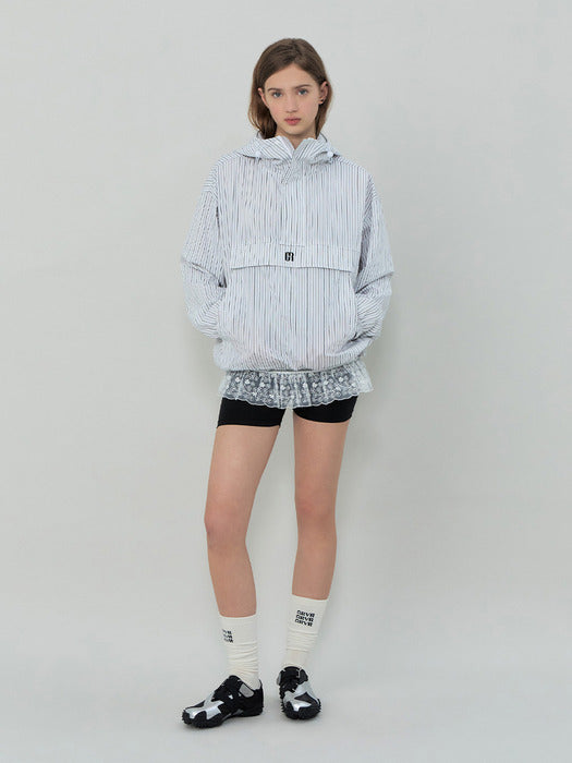 Grove 25Ss Elio Stripe Anorak Jumper (White Stripe)