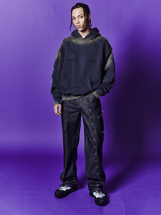 [andersson bell] MARDRO GRADIENT HOODIE atb1080m(CHARCOAL)