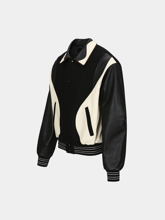 [andersson bell] ROBYN VARSITY JACKET awa584m(BLACK)