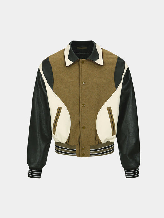 [andersson bell] ROBYN VARSITY JACKET awa584m(OLIVE)