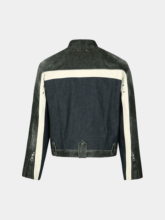 [andersson bell] 24 RACING LEATHER JACKET awa591m(BLACK)