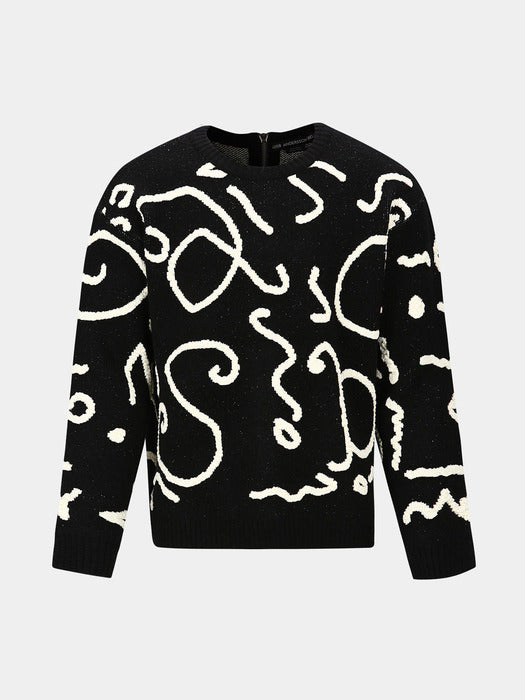 [andersson bell] ADSB LOGO CREW-NECK SWEATER atb1068m(BLACK)