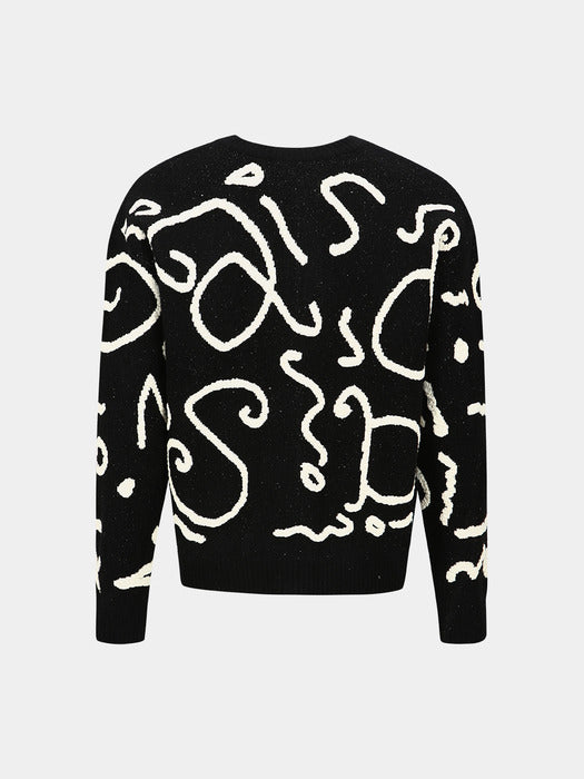 [andersson bell] ADSB LOGO CREW-NECK SWEATER atb1068m(BLACK)