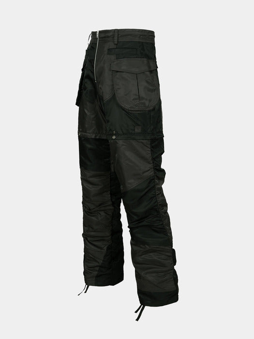 [andersson bell] DETACHABLE PATCHWORK CARGO PANTS apa697m(BLACK)