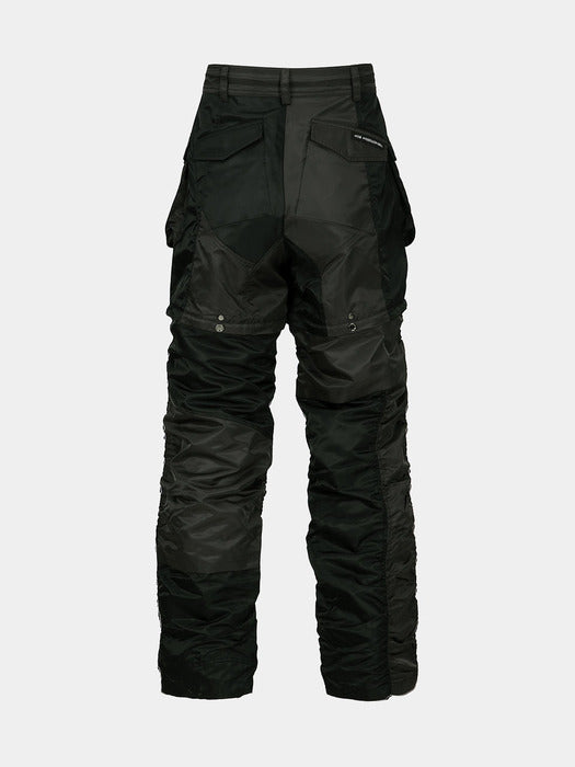[andersson bell] DETACHABLE PATCHWORK CARGO PANTS apa697m(BLACK)