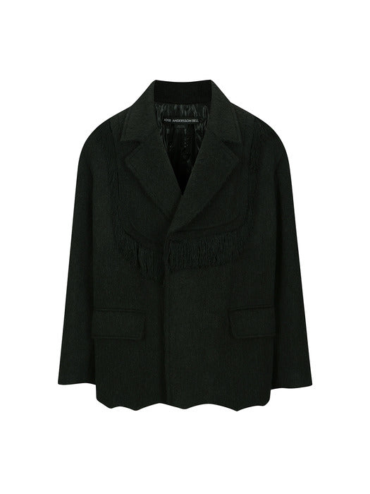 [andersson bell] ZIBELINE SHAGGY WOOL COAT awa576m(BLACK)