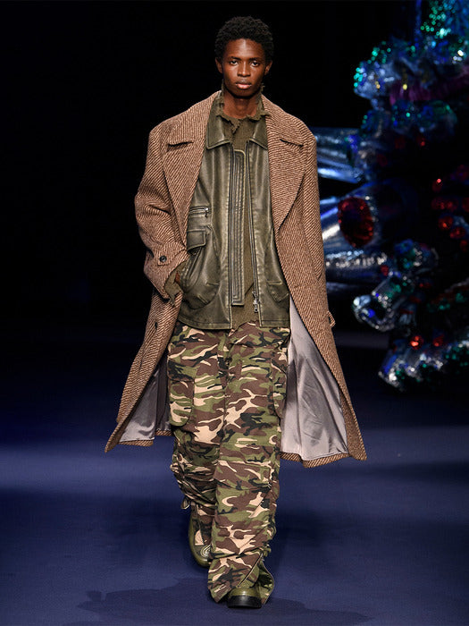 [andersson bell] REVERSIBLE PADDED CAMOUFLAGE CARGO PANTS apa688m(SAND)