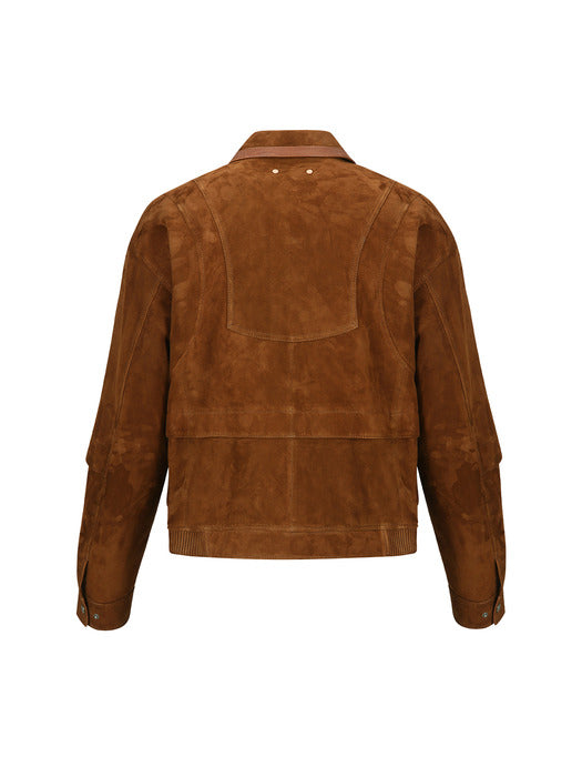 [andersson bell] MIKOOS SUEDE BOMBER JACKET awa673m(BROWN)