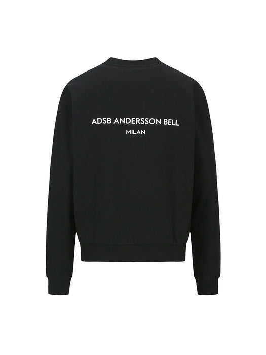 [andersson bell] UNISEX STOOL PATCH LOGO SWEATSHIRTS atb1272u(BLACK)