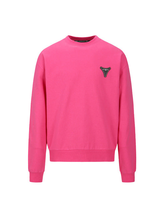 [andersson bell] UNISEX STOOL PATCH LOGO SWEATSHIRTS atb1272u(PINK)