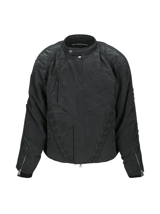 [andersson bell] LACE-UP PADDED JUMPER awa623m(ASPHALT)