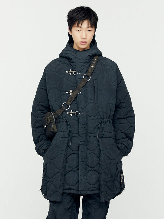 [andersson bell] LACE-UP FISHTAIL PARKA awa638m(ASPHALT)