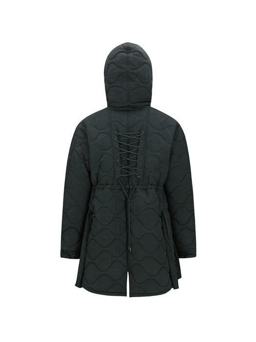 [andersson bell] LACE-UP FISHTAIL PARKA awa638m(ASPHALT)
