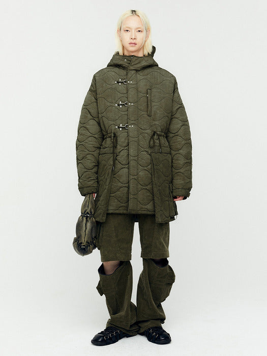 [andersson bell] LACE-UP FISHTAIL PARKA awa638m(KHAKI)
