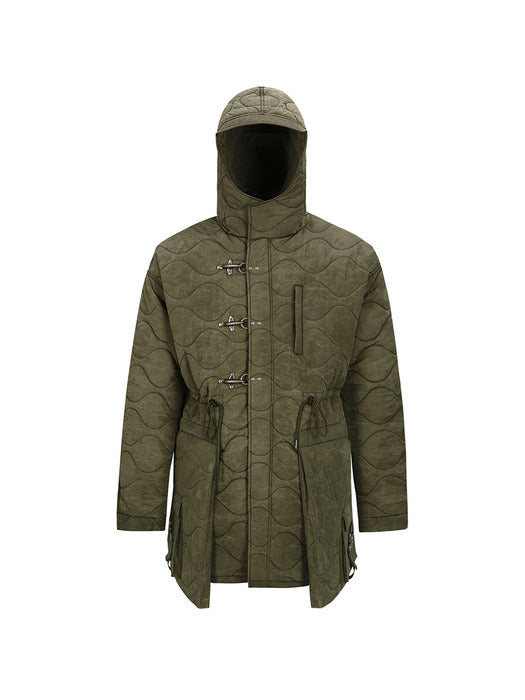 [andersson bell] LACE-UP FISHTAIL PARKA awa638m(KHAKI)
