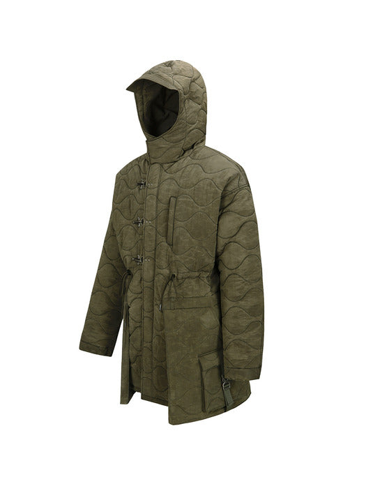 [andersson bell] LACE-UP FISHTAIL PARKA awa638m(KHAKI)