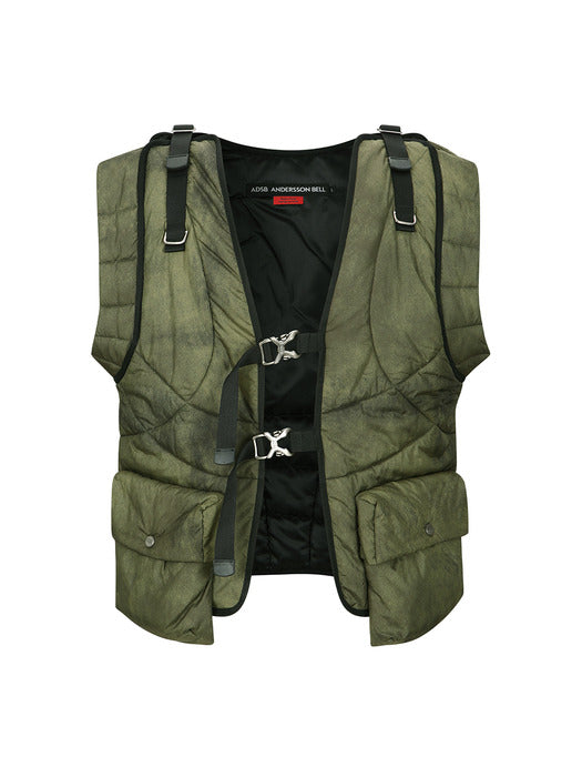 [andersson bell] MARBLE PADDED VEST awa648m(GREEN)