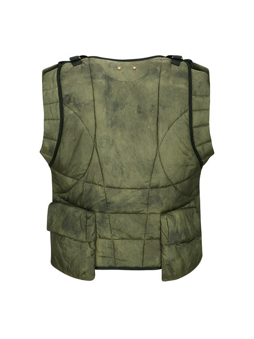 [andersson bell] MARBLE PADDED VEST awa648m(GREEN)