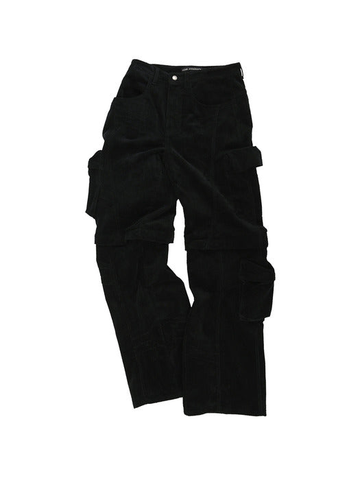 [andersson bell] MILANO CORDUROY CARGO PANTS apa751m(BLACK)