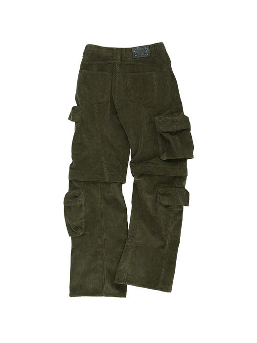 [andersson bell] MILANO CORDUROY CARGO PANTS apa751m(KHAKI)