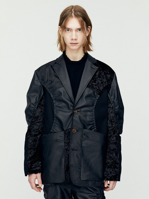 [andersson bell] FLIGHT MIX JACKET awa630m(BLACK)