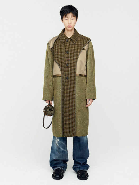 [andersson bell] UNISEX INSIDE-OUT WOOL COAT awa641u(BROWN)