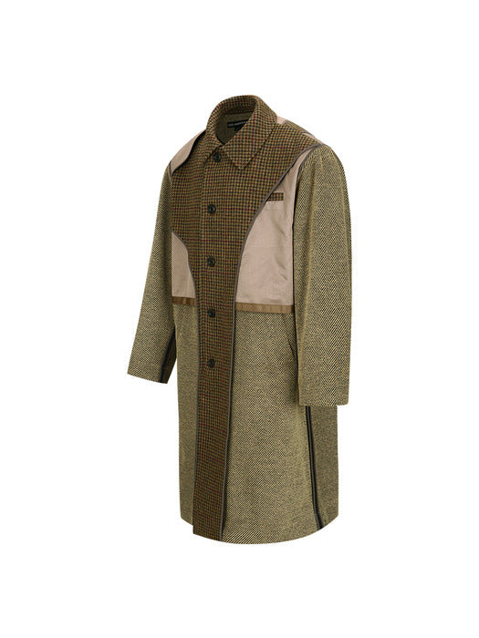 [andersson bell] UNISEX INSIDE-OUT WOOL COAT awa641u(BROWN)