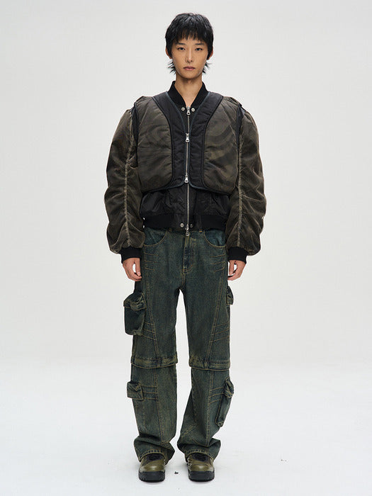 [andersson bell] MESH PADDED VEST awa649m(BLACK)