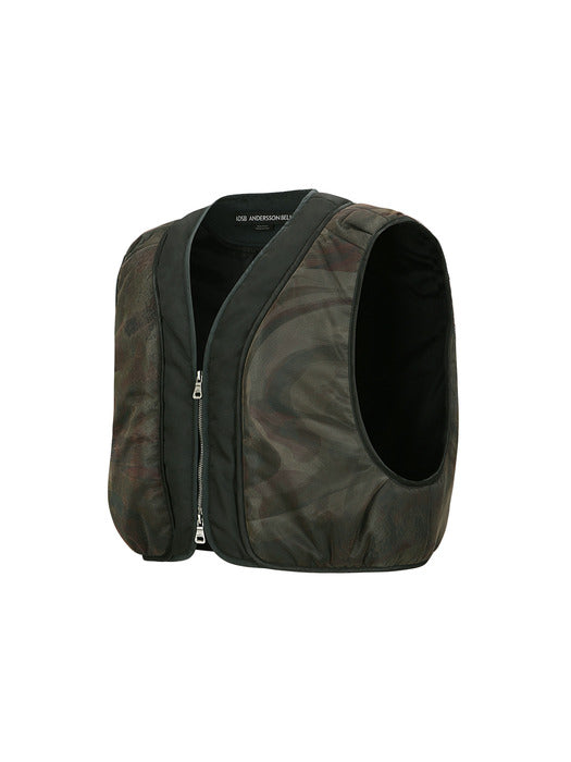 [andersson bell] MESH PADDED VEST awa649m(BLACK)