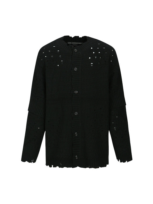 [andersson bell] ROGHEN WOOL LONG CARDIGAN atb1156m(BLACK)