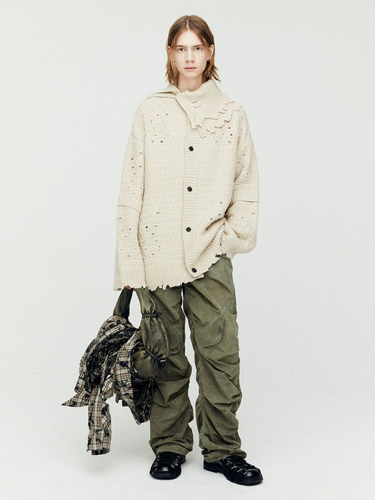 [andersson bell] ROGHEN WOOL LONG CARDIGAN atb1156m(ECRU)