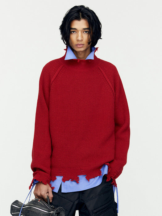 [andersson bell] ROGHEN TURTLE NECK SWEATER atb1157m(SCARLET)