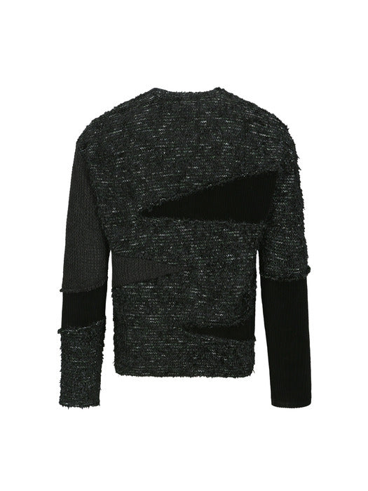 [andersson bell] GHILLIE COLOR BLOCK SWEATER atb1170m(BLACK)