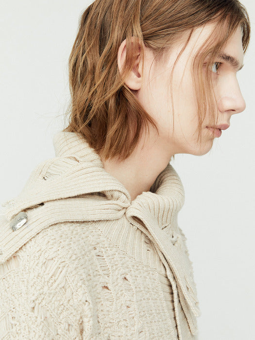 [andersson bell] UNISEX ROGHEN WOOL NECK WARMER aaa421u(BEIGE)