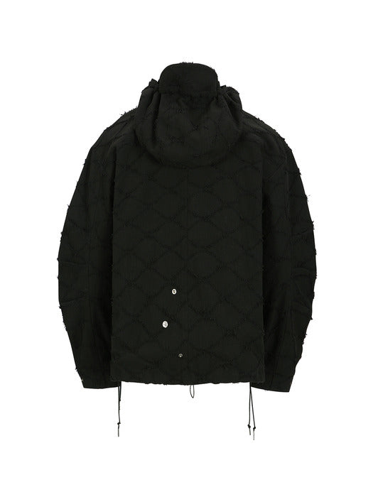 [andersson bell] LACE-UP ANORAK HOODIE atb1141m(BLACK)