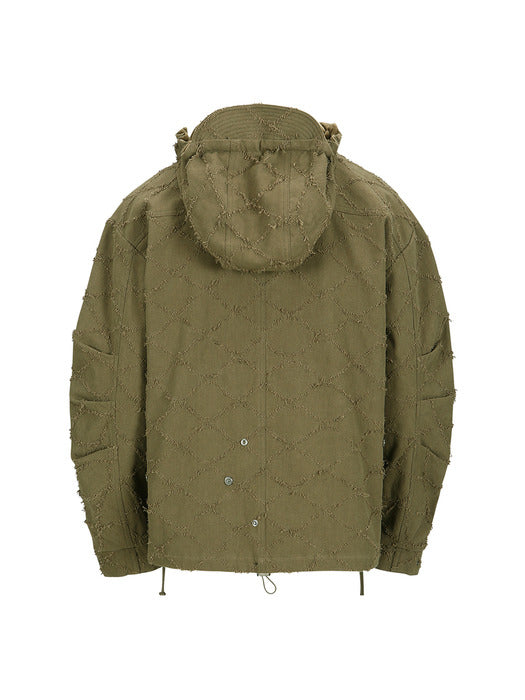 [andersson bell] LACE-UP ANORAK HOODIE atb1141m(KHAKI)
