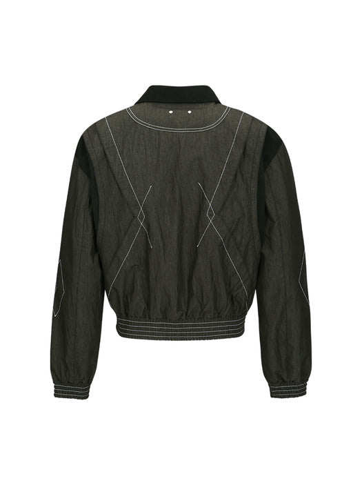 [andersson bell] DUA METAL BLOUSON JACKET awa621m(CHARCOAL)