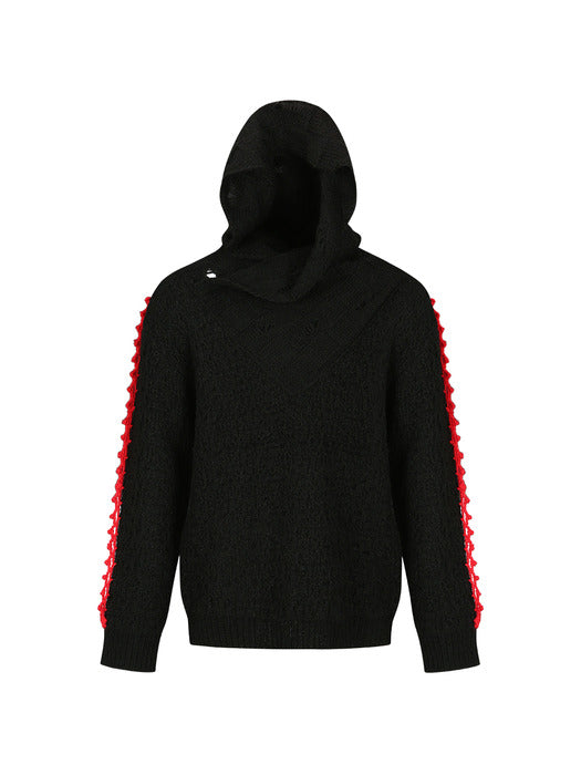 ARELIN SHAWL LAYERED SWEATER atb1161m(BLACK)