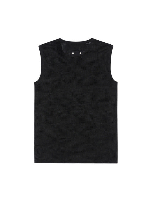 [andersson bell] NET DAMAGED SLEEVELESS atb1328m(BLACK)