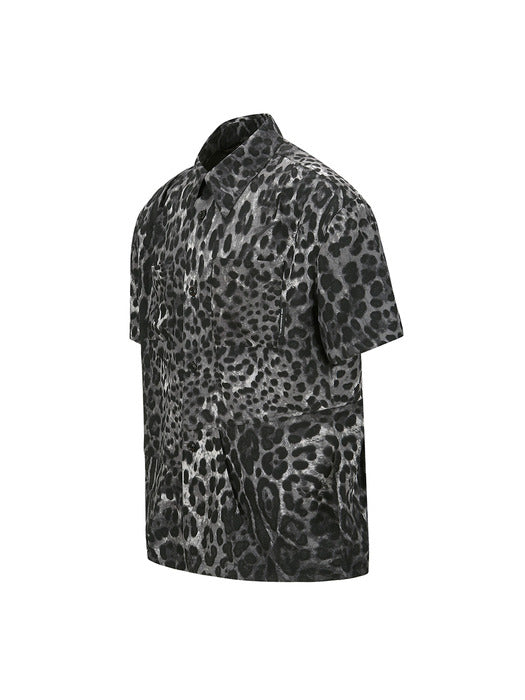 [andersson bell] BLACK LEOPARD SHIRTS atb1277m(BLACK)