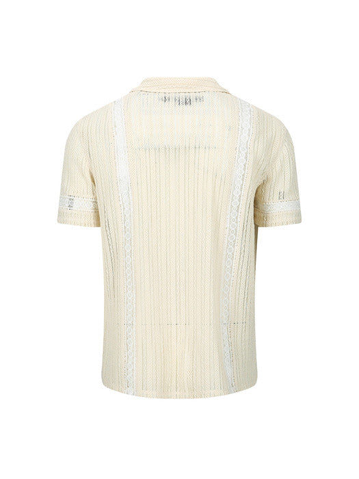 [andersson bell] JACQUARD STRIPE SHIRTS atb1279m(ECRU)