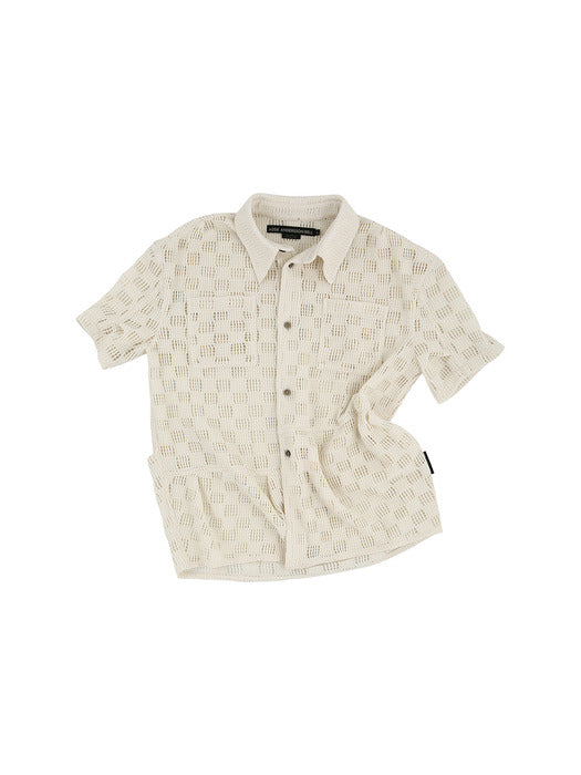 [andersson bell] LETTO KNITTED SHIRTS atb1234m(ECRU)