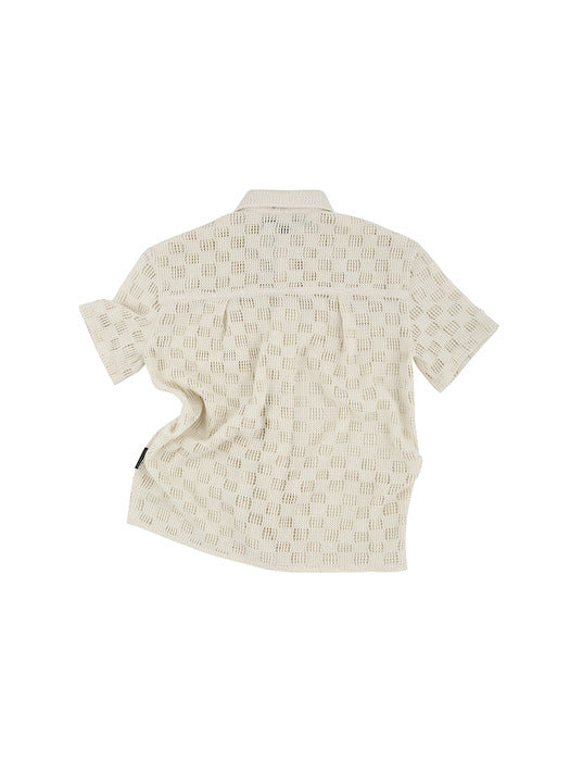 [andersson bell] LETTO KNITTED SHIRTS atb1234m(ECRU)