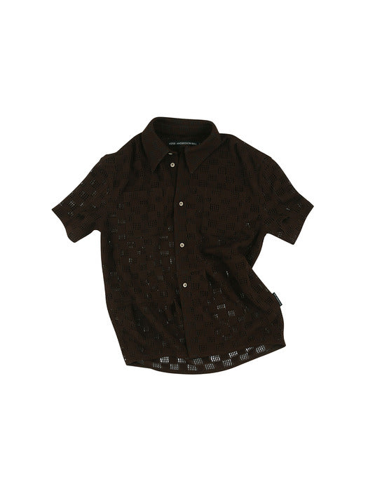 [andersson bell] LETTO KNITTED SHIRTS atb1234m(BROWN)