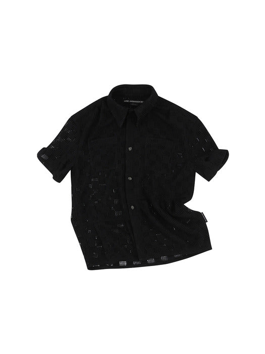 [andersson bell] LETTO KNITTED SHIRTS atb1234m(BLACK)