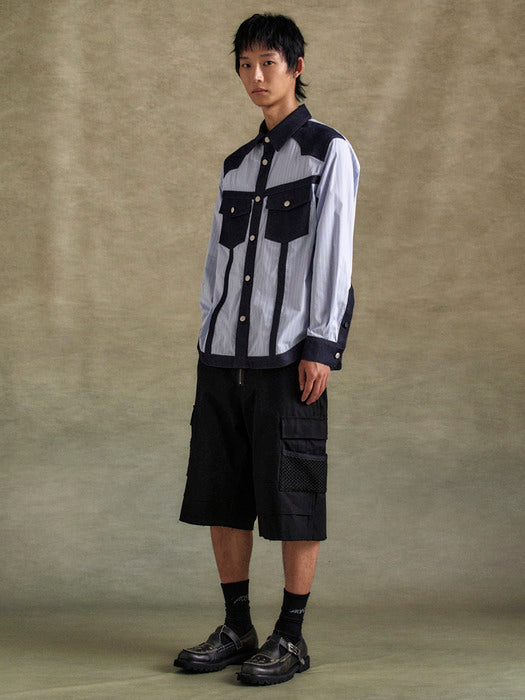 [andersson bell] DEPOT COTTON CARGO SHORTS apa807m(BLACK)