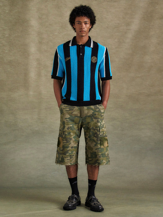 [andersson bell] DEPOT CAMOUFLAGE CARGO SHORTS apa808m(KHAKI)