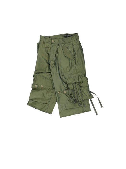 [andersson bell] NADRIN MULTI POCKET CARGO SHORTS apa814m(KHAKI)