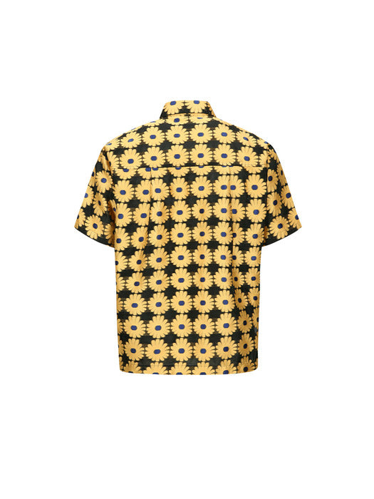 [andersson bell] SHEER FLOWER SHIRTS atb1278m(YELLOW)
